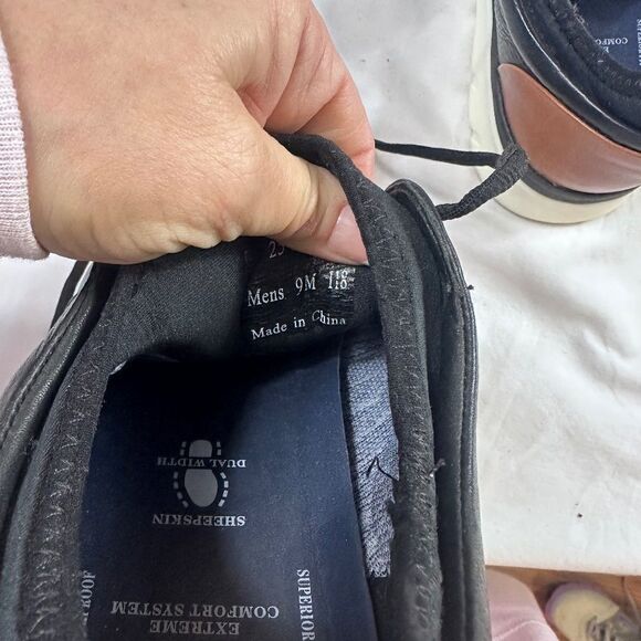 Johnston and Murphy sheepskin leather do with sneakers shoe men's size 9 - Picture 8 of 8